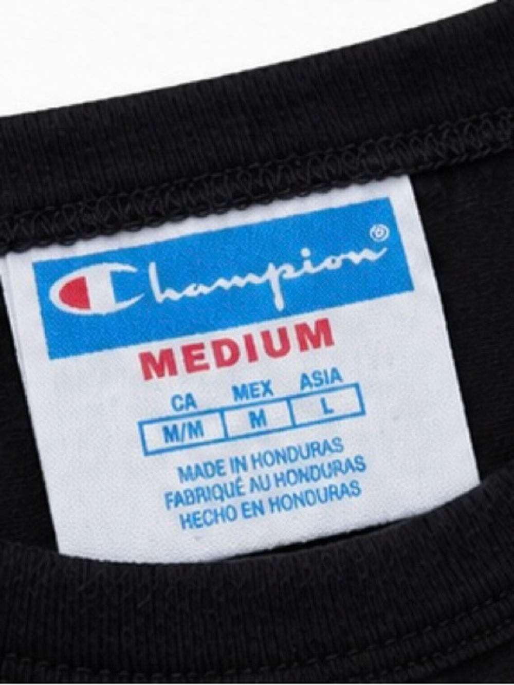 Champion Cropped Tee Short Sleeve Black Size M - Picture 3 of 4